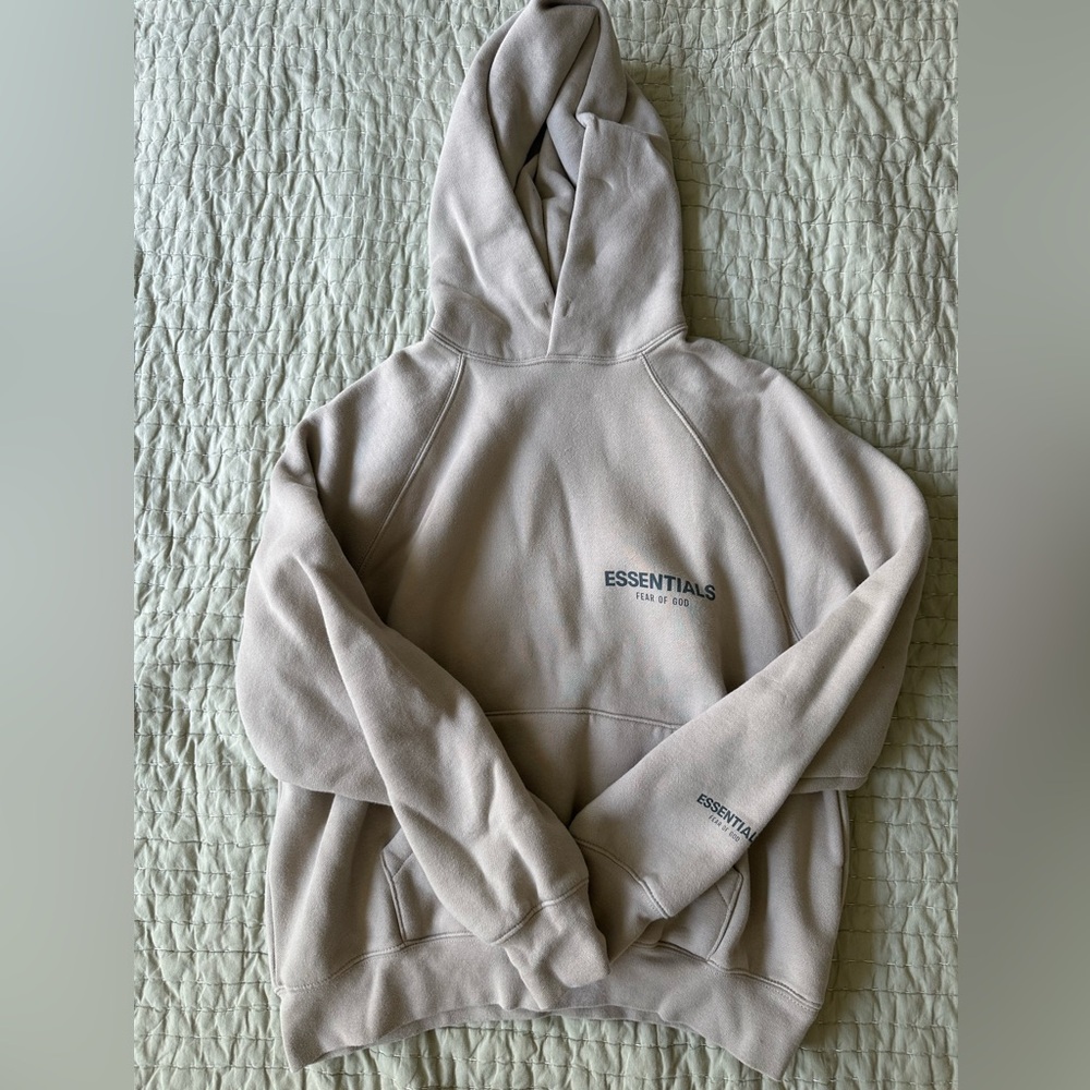 ESSENTIALS Fear of God Women’s Beige Pullover Hoodie